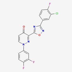 Methyl 2-(4-benzylpiperazin-1-yl)-3-(3,5-dimethylphenyl)-4-oxo-3,4-dihydroquinazoline-7-carboxylate
