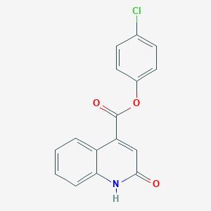molecular formula C16H10ClNO3 B340491 4-Chlorophenyl 2-hydroxyquinoline-4-carboxylate 