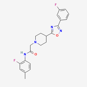 molecular formula C22H22F2N4O2 B3404919 N-(2-fluoro-4-methylphenyl)-2-{4-[3-(3-fluorophenyl)-1,2,4-oxadiazol-5-yl]piperidin-1-yl}acetamide CAS No. 1251631-29-4