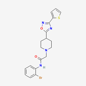 N-(2-bromophenyl)-2-(4-(3-(thiophen-2-yl)-1,2,4-oxadiazol-5-yl)piperidin-1-yl)acetamide