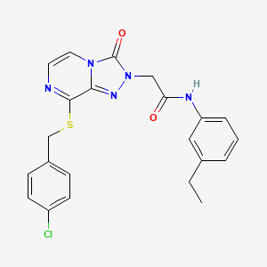 molecular formula C22H20ClN5O2S B3404940 7-{[acetyl(4-methylphenyl)amino]methyl}-N-(3,5-dimethoxyphenyl)-2,3-dihydro-1,4-benzoxazepine-4(5H)-carboxamide CAS No. 1251634-60-2