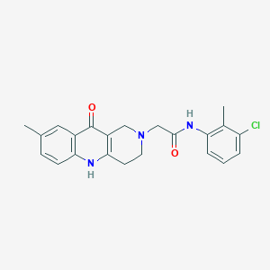 molecular formula C22H22ClN3O2 B3404945 N-(3-chloro-2-methylphenyl)-2-(8-methyl-10-oxo-3,4-dihydrobenzo[b][1,6]naphthyridin-2(1H,5H,10H)-yl)acetamide CAS No. 1251635-60-5