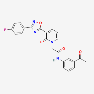 molecular formula C23H17FN4O4 B3404959 N-(3-acetylphenyl)-2-(3-(3-(4-fluorophenyl)-1,2,4-oxadiazol-5-yl)-2-oxopyridin-1(2H)-yl)acetamide CAS No. 1251673-50-3
