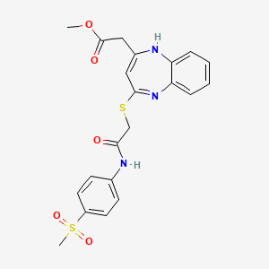 methyl 2-[4-({[(4-methanesulfonylphenyl)carbamoyl]methyl}sulfanyl)-1H-1,5-benzodiazepin-2-yl]acetate
