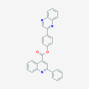 molecular formula C30H19N3O2 B340503 4-(2-Quinoxalinyl)phenyl 2-phenyl-4-quinolinecarboxylate 
