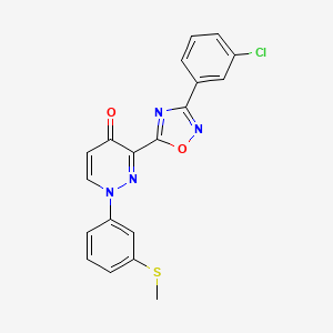 molecular formula C19H13ClN4O2S B3405031 1-{3-[(2-chlorobenzoyl)amino]benzoyl}-N-(3-methylbutyl)piperidine-3-carboxamide CAS No. 1251691-22-1