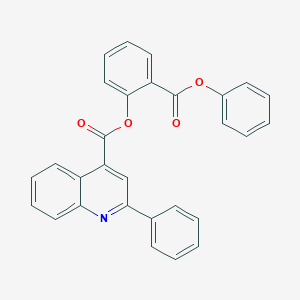 molecular formula C29H19NO4 B340504 2-(Phenoxycarbonyl)phenyl 2-phenyl-4-quinolinecarboxylate 