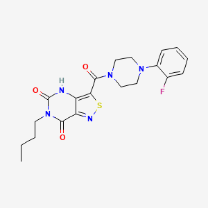 molecular formula C20H22FN5O3S B3405051 6-butyl-3-{[4-(2-fluorophenyl)piperazino]carbonyl}isothiazolo[4,3-d]pyrimidine-5,7(4H,6H)-dione CAS No. 1251696-53-3