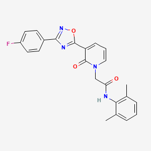 molecular formula C23H19FN4O3 B3405071 N-(2,6-dimethylphenyl)-2-(3-(3-(4-fluorophenyl)-1,2,4-oxadiazol-5-yl)-2-oxopyridin-1(2H)-yl)acetamide CAS No. 1251705-90-4