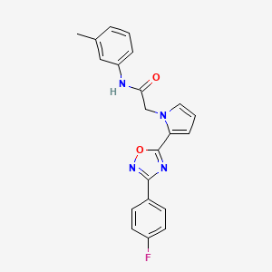 molecular formula C21H17FN4O2 B3405090 2-{2-[3-(4-fluorophenyl)-1,2,4-oxadiazol-5-yl]-1H-pyrrol-1-yl}-N-(3-methylphenyl)acetamide CAS No. 1260916-65-1