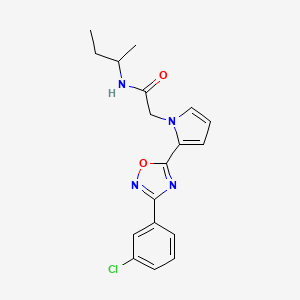 molecular formula C18H19ClN4O2 B3405106 N-(butan-2-yl)-2-{2-[3-(3-chlorophenyl)-1,2,4-oxadiazol-5-yl]-1H-pyrrol-1-yl}acetamide CAS No. 1260952-28-0