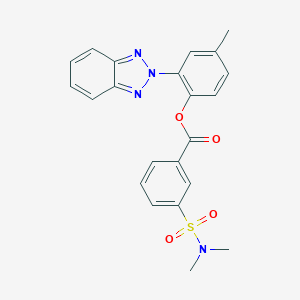 molecular formula C22H20N4O4S B340513 2-(2H-1,2,3-benzotriazol-2-yl)-4-methylphenyl 3-[(dimethylamino)sulfonyl]benzoate 