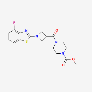 molecular formula C18H21FN4O3S B3405176 Ethyl 4-(1-(4-fluorobenzo[d]thiazol-2-yl)azetidine-3-carbonyl)piperazine-1-carboxylate CAS No. 1286711-29-2