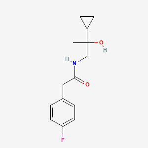 molecular formula C14H18FNO2 B3405177 N-(2-cyclopropyl-2-hydroxypropyl)-2-(4-fluorophenyl)acetamide CAS No. 1286719-95-6