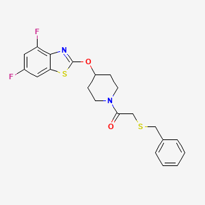 molecular formula C21H20F2N2O2S2 B3405178 2-(Benzylthio)-1-(4-((4,6-difluorobenzo[d]thiazol-2-yl)oxy)piperidin-1-yl)ethanone CAS No. 1286724-13-7