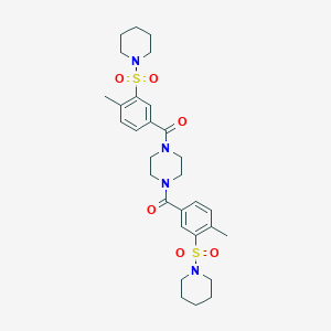 molecular formula C30H40N4O6S2 B340518 1,4-Bis[4-methyl-3-(1-piperidinylsulfonyl)benzoyl]piperazine 