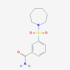 molecular formula C13H18N2O3S B340519 3-(1-Azepanylsulfonyl)benzamide 