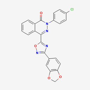 molecular formula C23H13ClN4O4 B3405197 4-[3-(1,3-benzodioxol-5-yl)-1,2,4-oxadiazol-5-yl]-2-(4-chlorophenyl)phthalazin-1(2H)-one CAS No. 1291844-99-9
