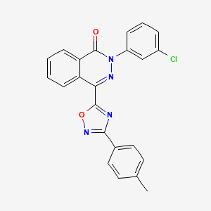 molecular formula C23H15ClN4O2 B3405198 2-(3-chlorophenyl)-4-[3-(4-methylphenyl)-1,2,4-oxadiazol-5-yl]phthalazin-1(2H)-one CAS No. 1291859-42-1