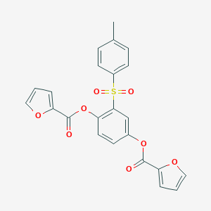 [4-(Furan-2-carbonyloxy)-3-(4-methylphenyl)sulfonylphenyl] furan-2-carboxylate