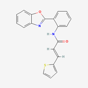 (E)-N-(2-(benzo[d]oxazol-2-yl)phenyl)-3-(thiophen-2-yl)acrylamide