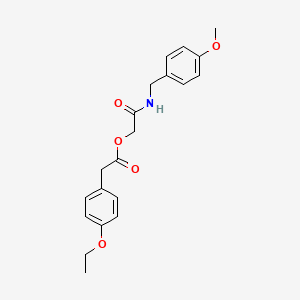 molecular formula C20H23NO5 B3405275 {[(4-Methoxyphenyl)methyl]carbamoyl}methyl 2-(4-ethoxyphenyl)acetate CAS No. 1324363-60-1