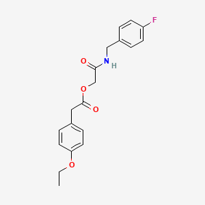 {[(4-Fluorophenyl)methyl]carbamoyl}methyl 2-(4-ethoxyphenyl)acetate