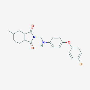 molecular formula C22H23BrN2O3 B340530 2-({[4-(4-bromophenoxy)phenyl]amino}methyl)-5-methylhexahydro-1H-isoindole-1,3(2H)-dione 