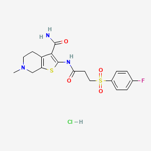 2-(3-((4-Fluorophenyl)sulfonyl)propanamido)-6-methyl-4,5,6,7-tetrahydrothieno[2,3-c]pyridine-3-carboxamide hydrochloride