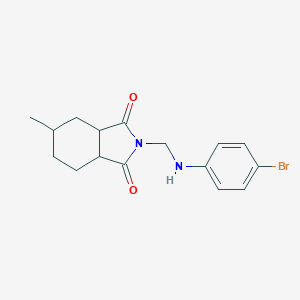 molecular formula C16H19BrN2O2 B340532 2-[(4-bromoanilino)methyl]-5-methylhexahydro-1H-isoindole-1,3(2H)-dione 