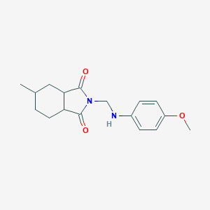 molecular formula C17H22N2O3 B340534 2-[(4-methoxyanilino)methyl]-5-methylhexahydro-1H-isoindole-1,3(2H)-dione 