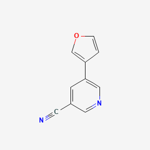 molecular formula C10H6N2O B3405367 5-(Furan-3-yl)nicotinonitrile CAS No. 1346687-19-1