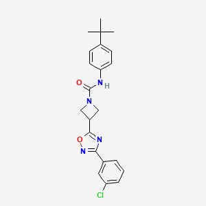 molecular formula C22H23ClN4O2 B3405431 N-(4-(tert-butyl)phenyl)-3-(3-(3-chlorophenyl)-1,2,4-oxadiazol-5-yl)azetidine-1-carboxamide CAS No. 1351660-76-8