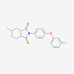 molecular formula C22H23NO3 B340545 5-methyl-2-[4-(3-methylphenoxy)phenyl]hexahydro-1H-isoindole-1,3(2H)-dione 