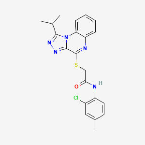 molecular formula C21H20ClN5OS B3405468 N-(2-chloro-4-methylphenyl)-2-[(1-isopropyl[1,2,4]triazolo[4,3-a]quinoxalin-4-yl)thio]acetamide CAS No. 1358475-74-7