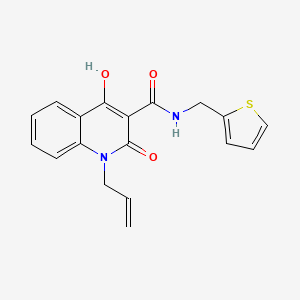 molecular formula C18H16N2O3S B3405472 1-allyl-4-hydroxy-2-oxo-N-(2-thienylmethyl)-1,2-dihydroquinoline-3-carboxamide CAS No. 1358901-42-4