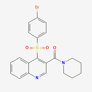 4-(4-BROMOBENZENESULFONYL)-3-(PIPERIDINE-1-CARBONYL)QUINOLINE