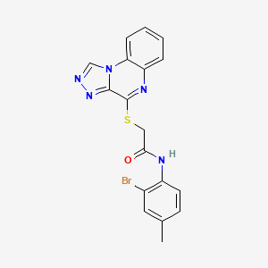 2-([1,2,4]triazolo[4,3-a]quinoxalin-4-ylthio)-N-(2-bromo-4-methylphenyl)acetamide