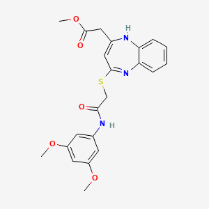 methyl [4-({2-[(3,5-dimethoxyphenyl)amino]-2-oxoethyl}thio)-1H-1,5-benzodiazepin-2-yl]acetate