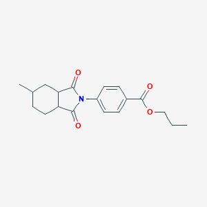 molecular formula C19H23NO4 B340551 propyl 4-(5-methyl-1,3-dioxooctahydro-2H-isoindol-2-yl)benzoate 
