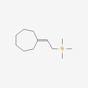 (2-Cycloheptylideneethyl)trimethylsilane