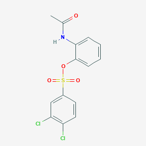 molecular formula C14H11Cl2NO4S B3405521 2-Acetamidophenyl 3,4-dichlorobenzene-1-sulfonate CAS No. 1386038-68-1