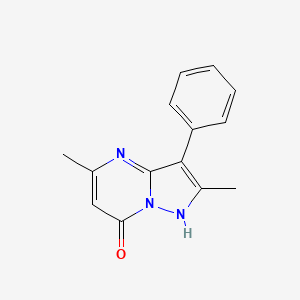molecular formula C14H13N3O B3405529 2,5-二甲基-3-苯基吡唑并[1,5-a]嘧啶-7(4H)-酮 CAS No. 138628-48-5