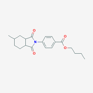 molecular formula C20H25NO4 B340553 butyl 4-(5-methyl-1,3-dioxooctahydro-2H-isoindol-2-yl)benzoate 