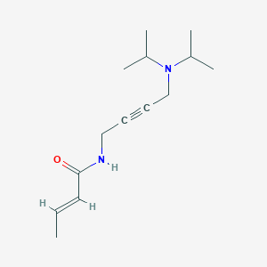 molecular formula C14H24N2O B3405640 (E)-N-(4-(diisopropylamino)but-2-yn-1-yl)but-2-enamide CAS No. 1396891-18-1