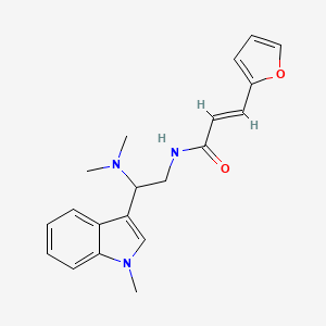 molecular formula C20H23N3O2 B3405677 (E)-N-(2-(dimethylamino)-2-(1-methyl-1H-indol-3-yl)ethyl)-3-(furan-2-yl)acrylamide CAS No. 1396893-27-8