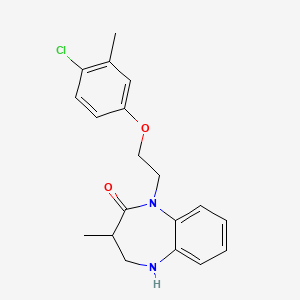 1-(2-(4-chloro-3-methylphenoxy)ethyl)-3-methyl-4,5-dihydro-1H-benzo[b][1,4]diazepin-2(3H)-one