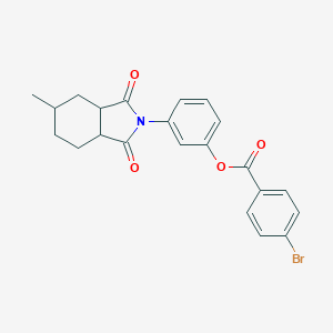molecular formula C22H20BrNO4 B340571 3-(5-methyl-1,3-dioxooctahydro-2H-isoindol-2-yl)phenyl 4-bromobenzoate 