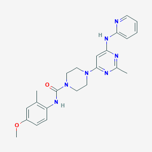 N-(4-methoxy-2-methylphenyl)-4-(2-methyl-6-(pyridin-2-ylamino)pyrimidin-4-yl)piperazine-1-carboxamide