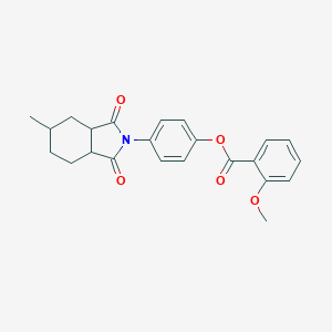 molecular formula C23H23NO5 B340574 4-(5-methyl-1,3-dioxooctahydro-2H-isoindol-2-yl)phenyl 2-methoxybenzoate 